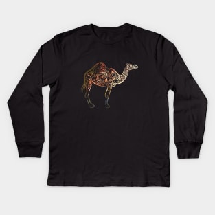 Camel pattern ornament Kids Long Sleeve T-Shirt